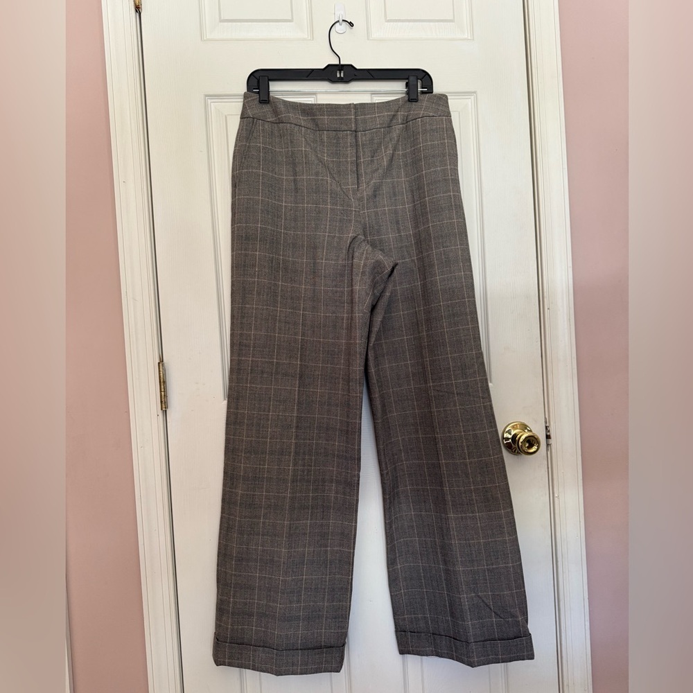 ✨ B. Moss Y2K Vintage Wide-Leg Plaid Trousers Pants Size 12